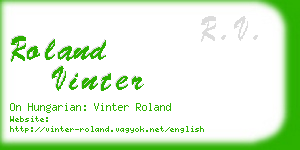 roland vinter business card